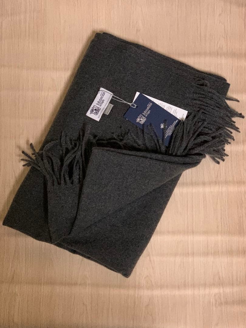 m*o様 ジョンストンズ カシミア100%大判ストール マフラー グレー