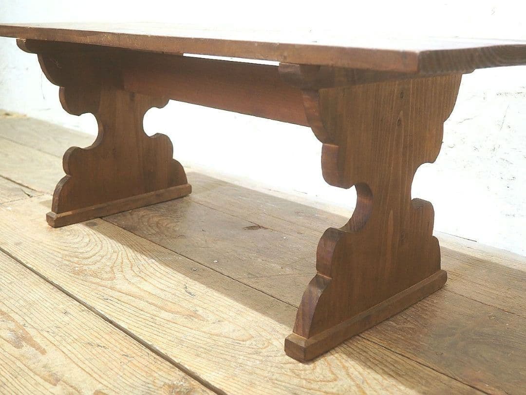 1365 アンティーク　杉の文机　ローテーブル　レトロ　展示台　陳列台　古家具