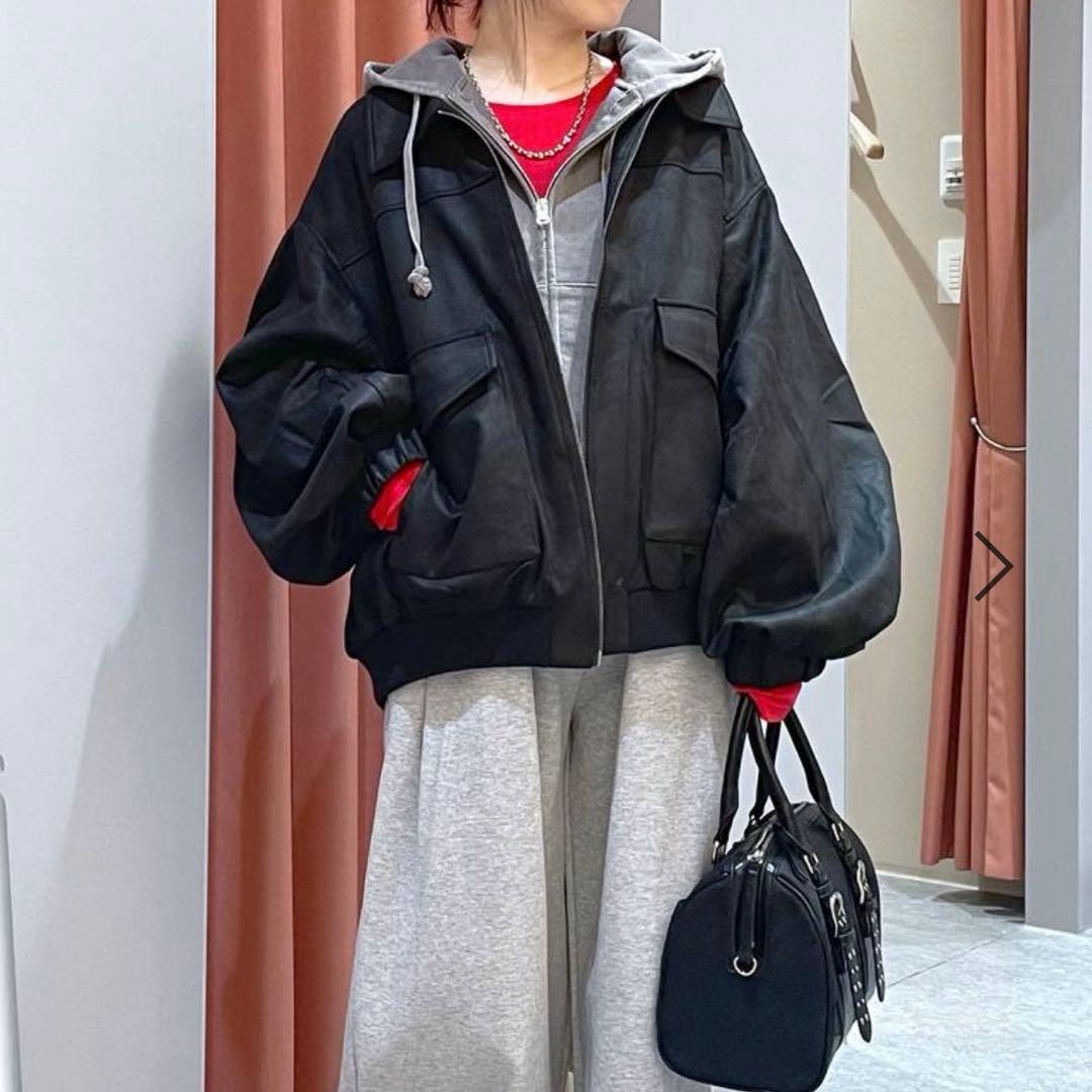 新品未使用・タグ付き JEANASIS モンスターブルゾン ブラック