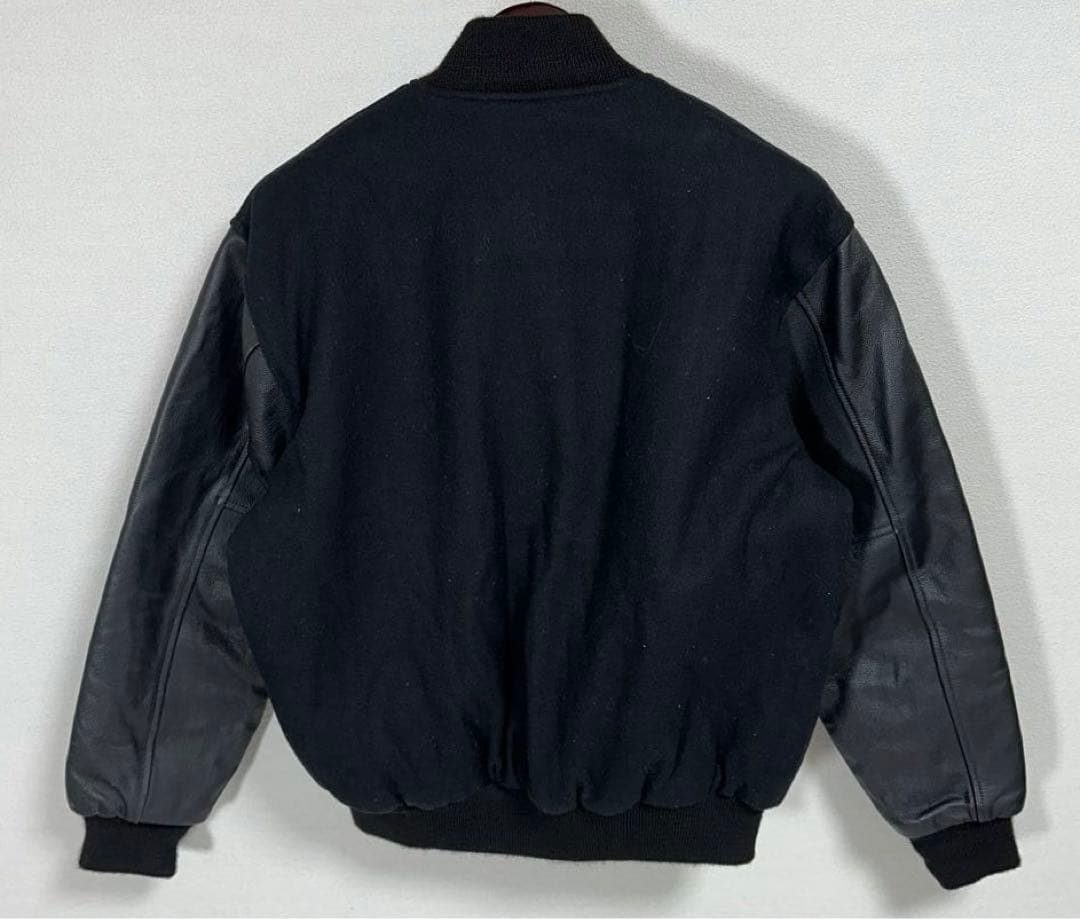 美品 GAME ブラック ウールレザースタジャン M 黒