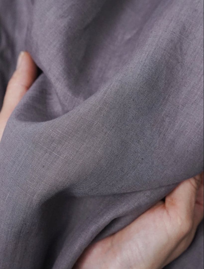 【美品】wafu cip限定 裾レース ペチパンツ ／ 超高密度 リネン 茶鼠