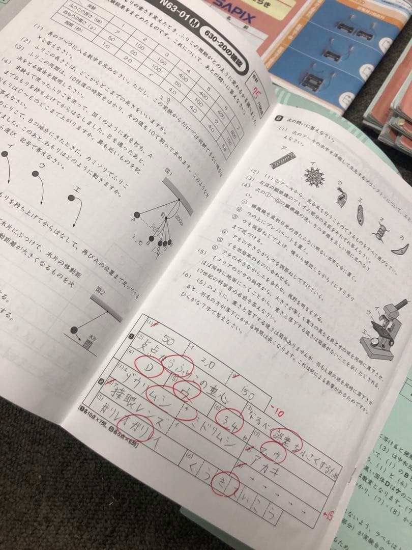 サピックス　６年理科　開成対策/α2　デイリー/春夏/土特 /日特/入試実戦