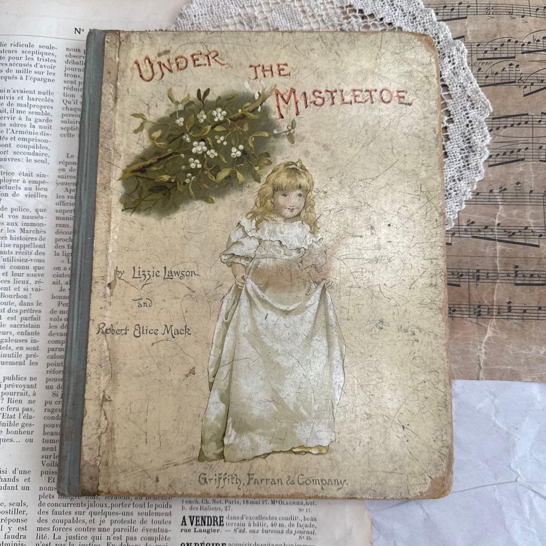 稀少1886年　美しいアンティーク絵本ヴィクトリアン洋書ジャンクジャーナル古書