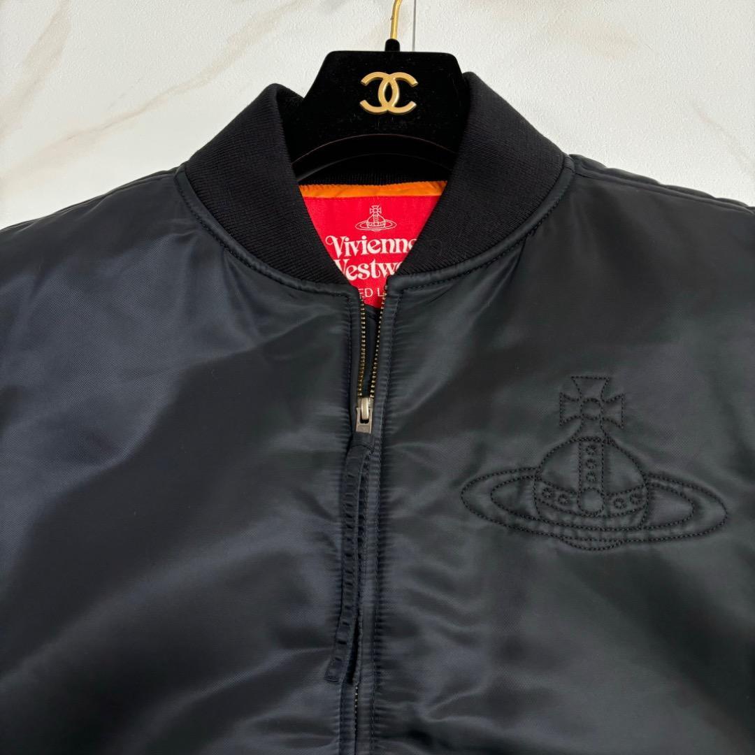 22AW Vivienne Westwood ma1 ベスト　黒　ジャケット