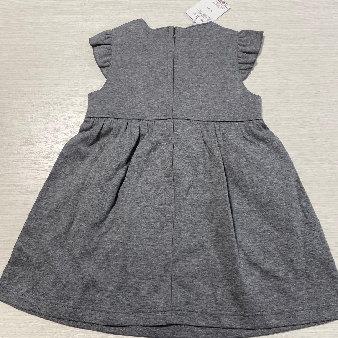 familiar ファミリア グレー ワンピース リボン 犬 ジャンパースカート