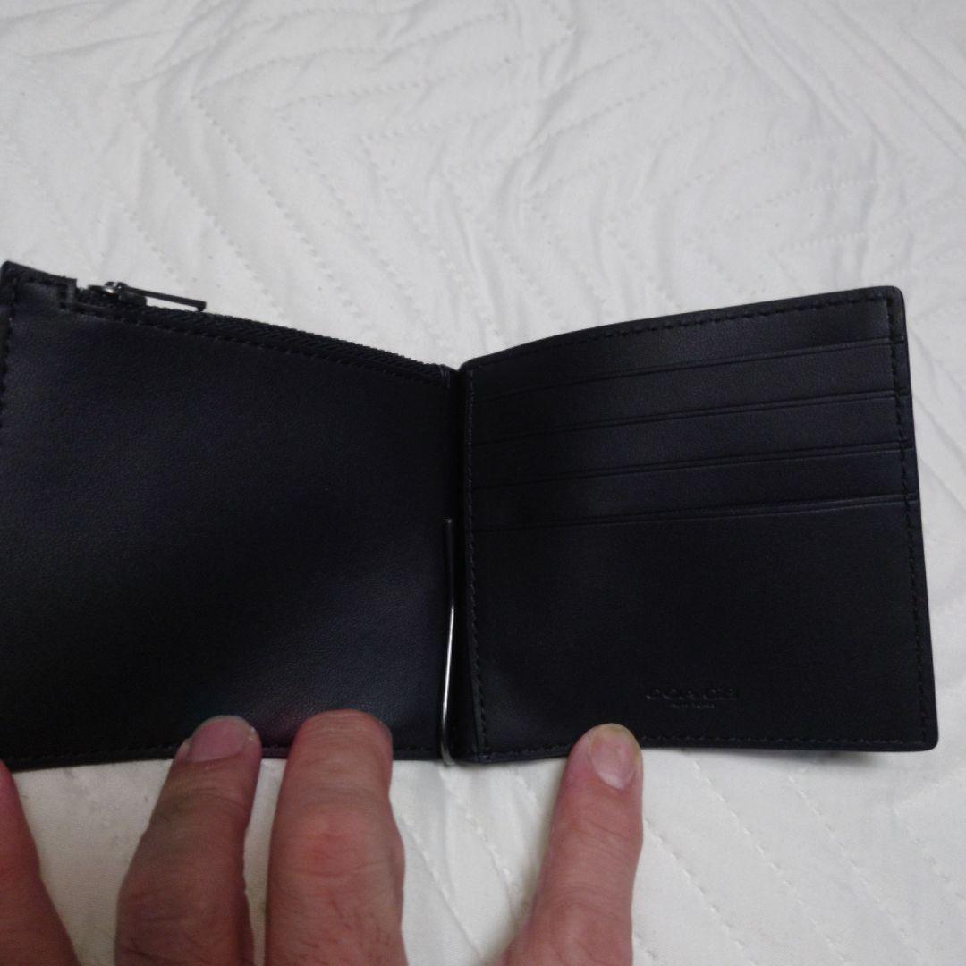 COACH 黒 レザー マネークリップ