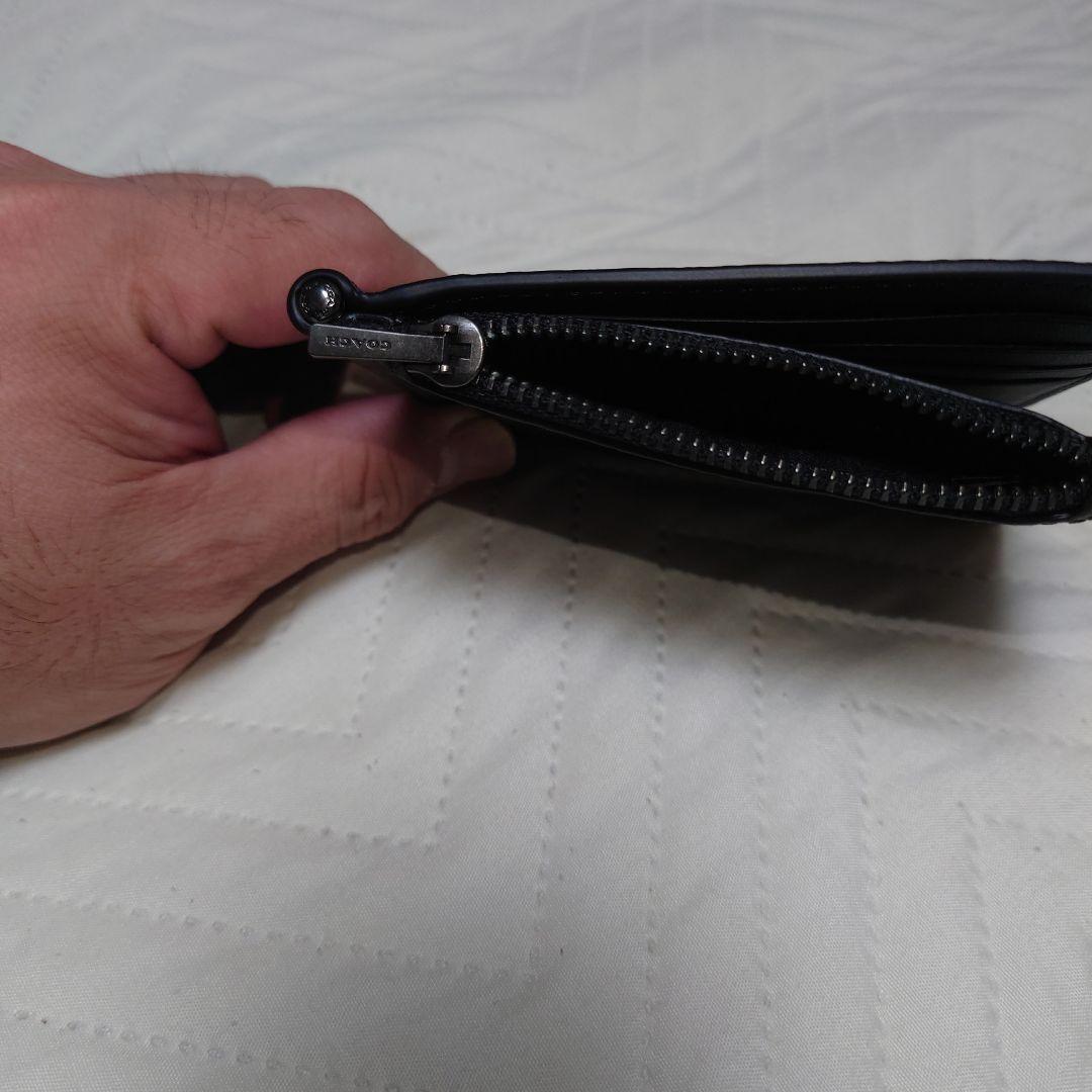 COACH 黒 レザー マネークリップ