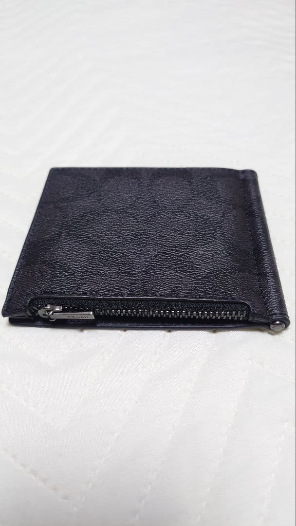 COACH 黒 レザー マネークリップ
