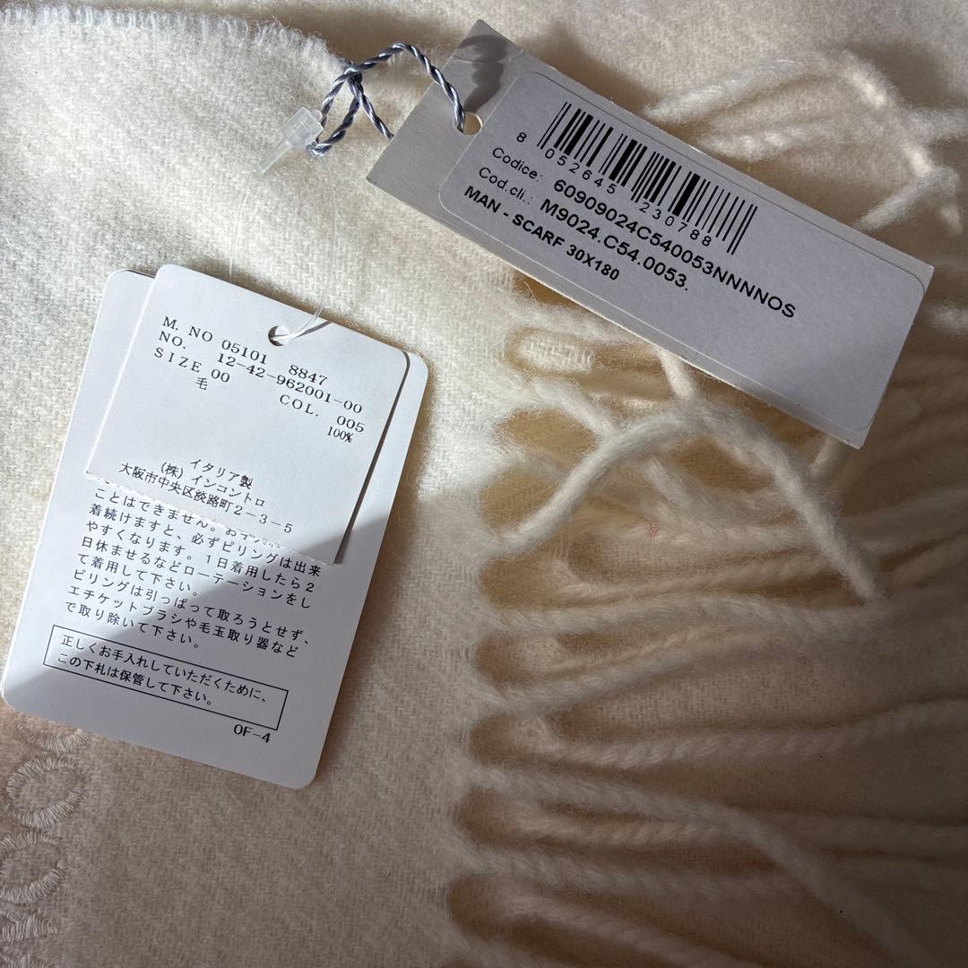 新品タグ付き　VivienneWestwood マフラー　アイボリー　ホワイト