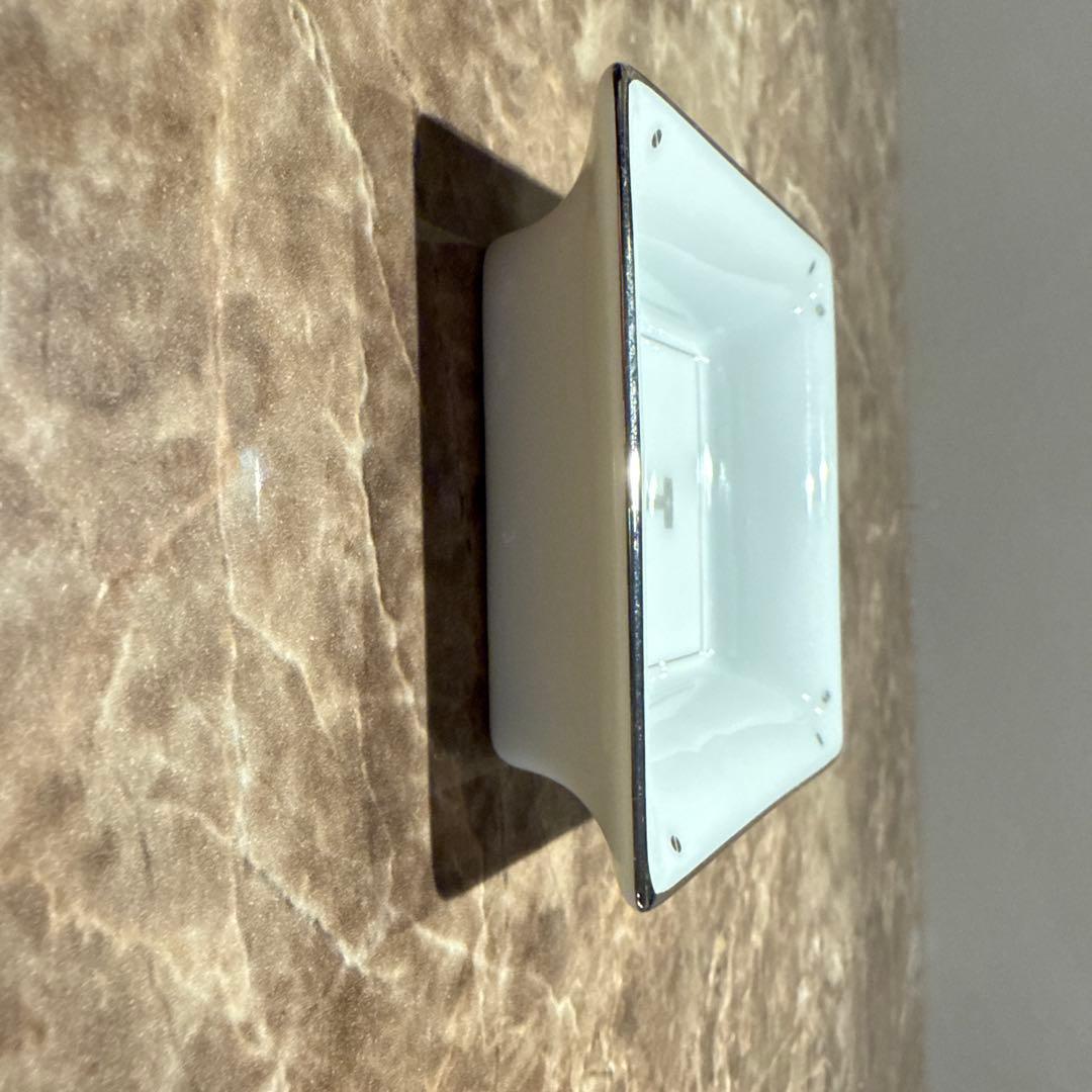 Cartier スクエア型皿 ホワイト/ネイビー