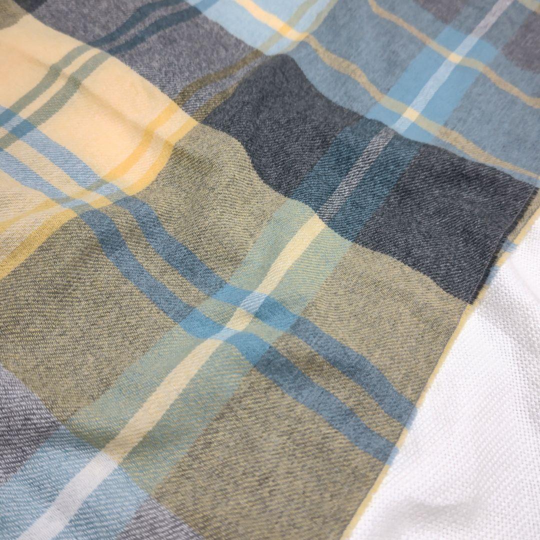 レリアンJOHNSTONSジョンストンズ100%カシミヤ小判チェックストール青黄