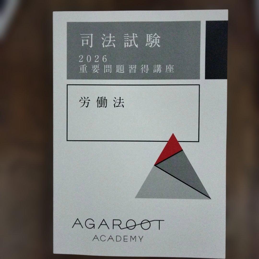 アガルート　司法試験　選択科目 2026　 労働法 総合講義・重要問題習得講座