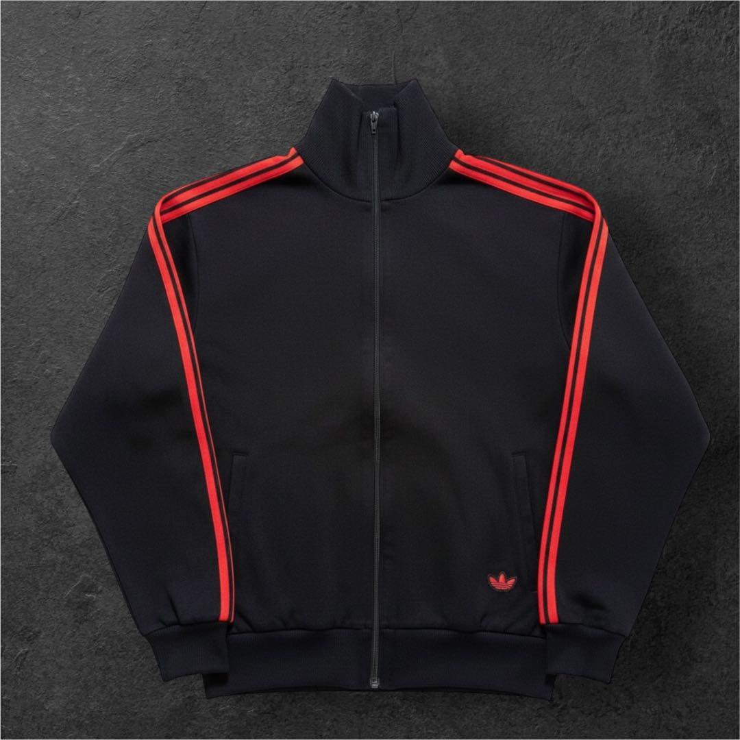 専用商品70’Sアディダス 西ドイツ製 トラックトップ 刺繍ロゴ 黒赤