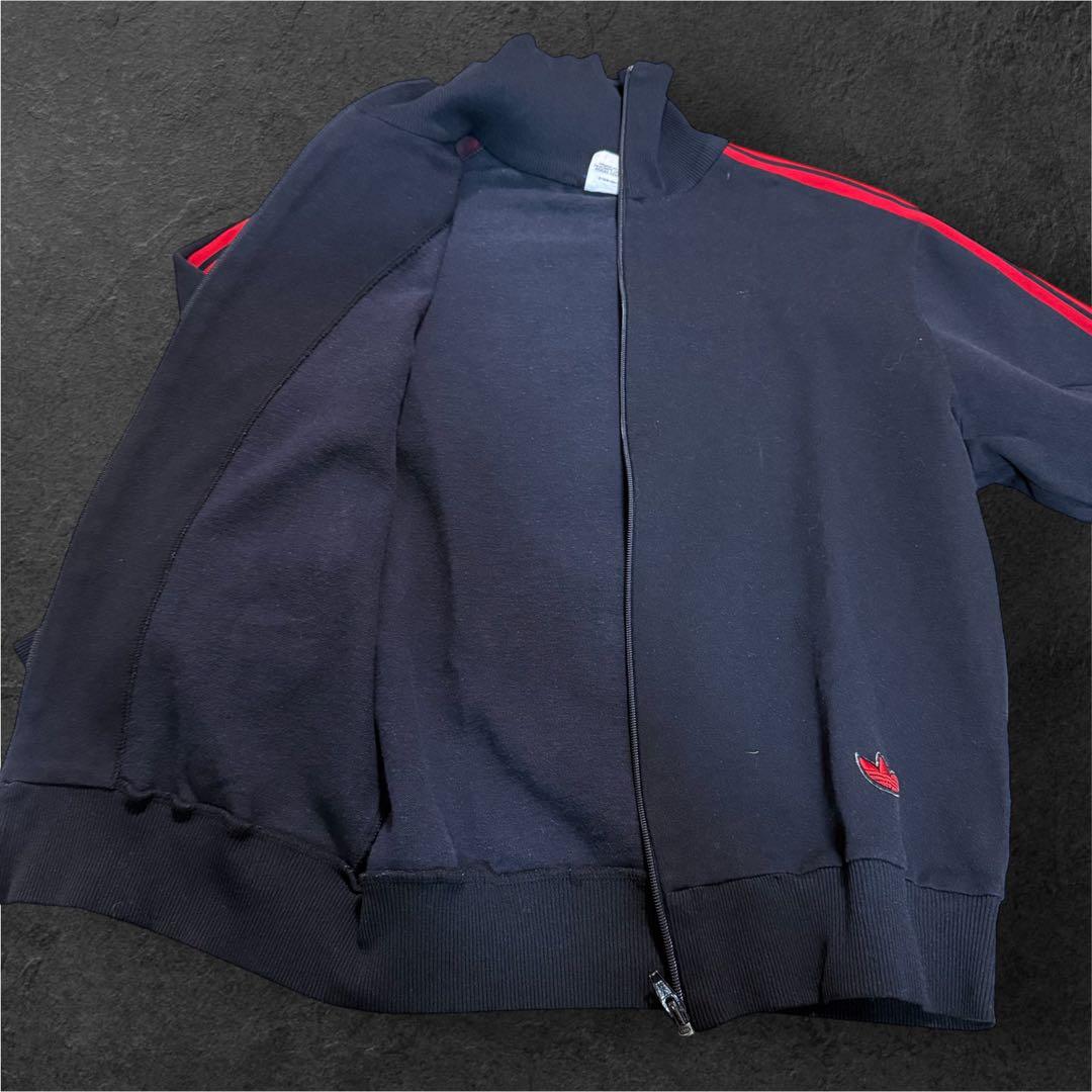 専用商品70’Sアディダス 西ドイツ製 トラックトップ 刺繍ロゴ 黒赤
