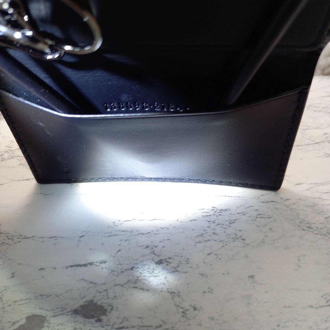 『良品』 GUCCI　グッチ　シマレザー　6連キーケース　GG柄　ブラック