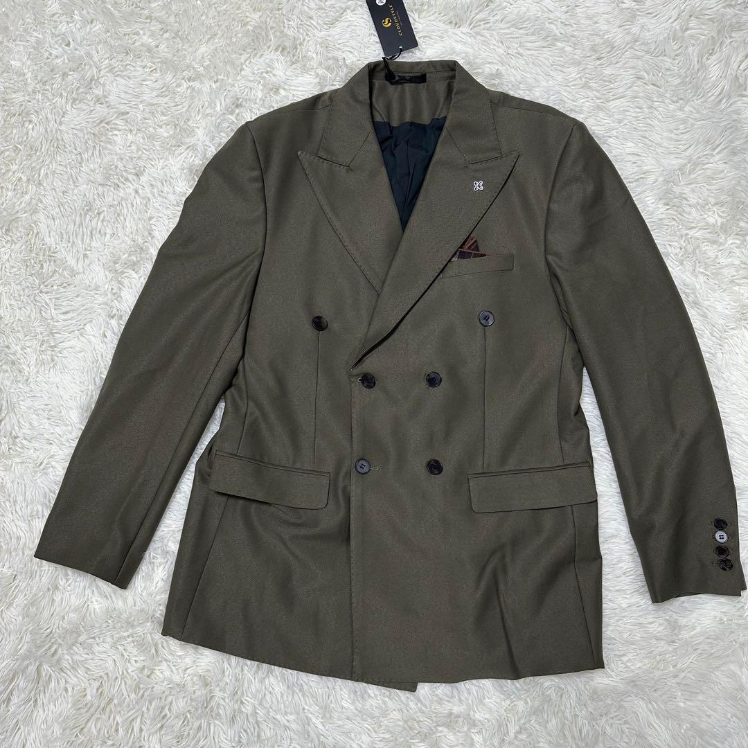 希少✨新品スリーピース　ダブルブレストスーツセットアップ　2XLサイズ！