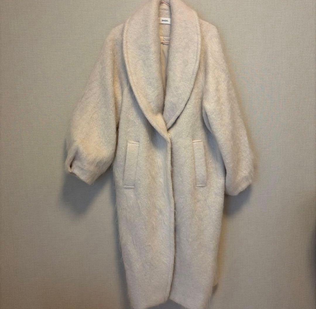 スナイデル 2024 シャギーロングコート　snidel 0