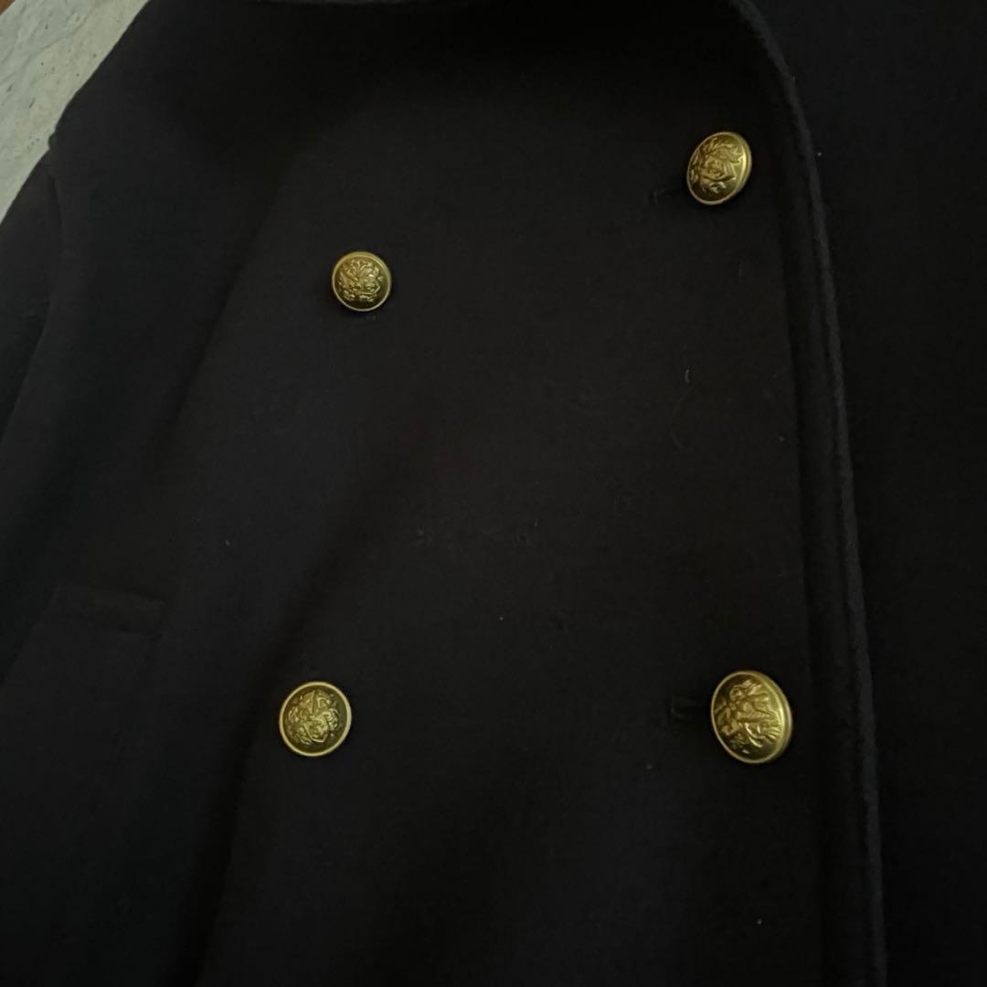 FRAMeWORK Super100 ダブルクロス Pコート 38 ネイビー