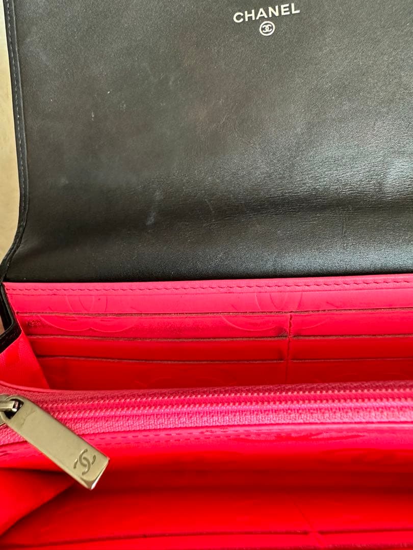 【正規品】CHANEL ブラック キルティング 長財布