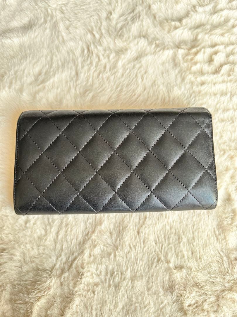 【正規品】CHANEL ブラック キルティング 長財布