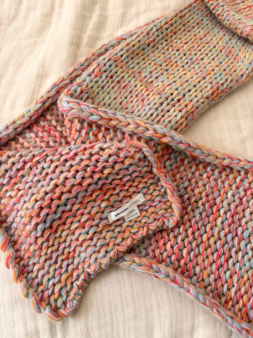 Johnstons cashmere 100%カシミヤマフラー