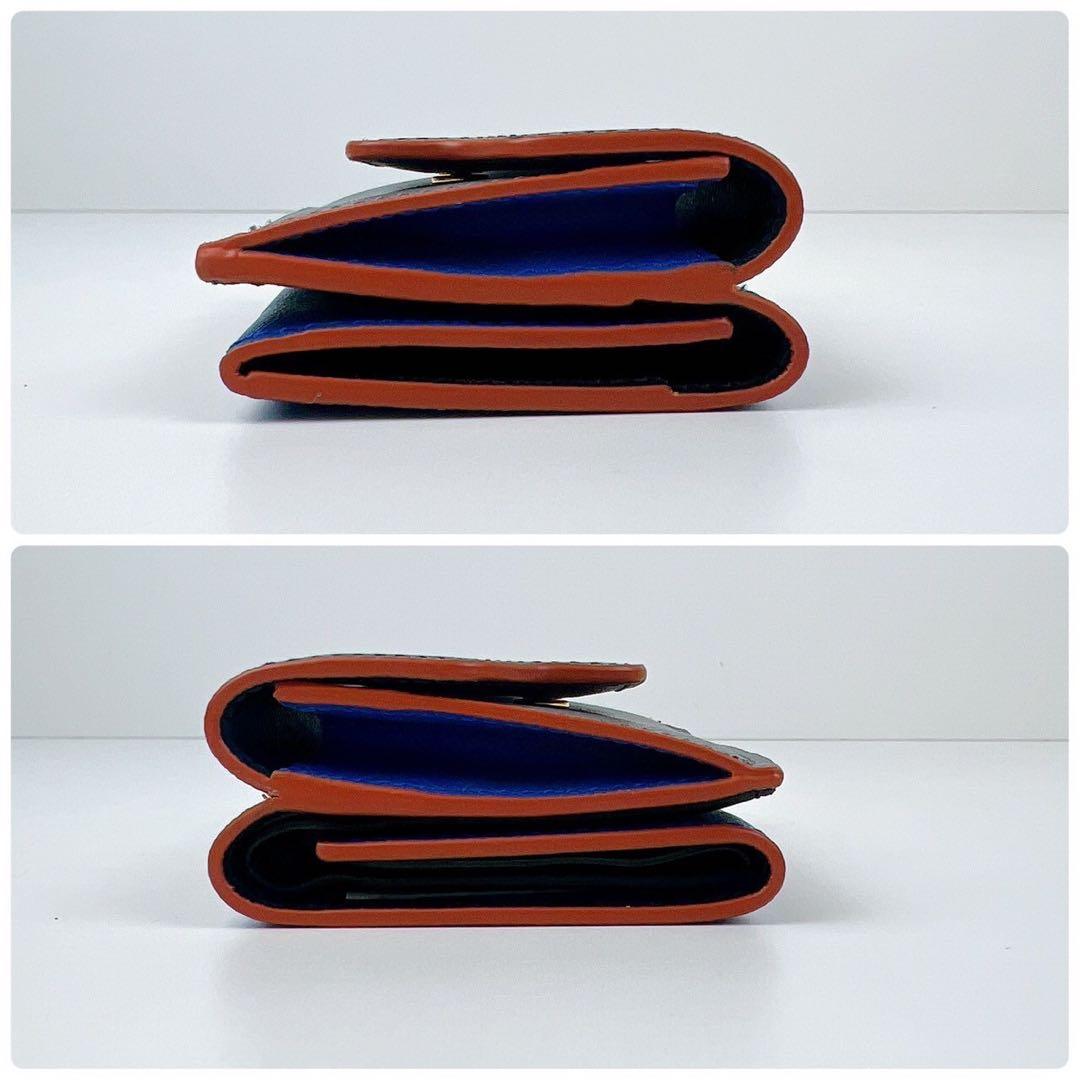 新品未使用✨ MARNI マルニ 三つ折り 折り財布 ネイビー ブルー レザー