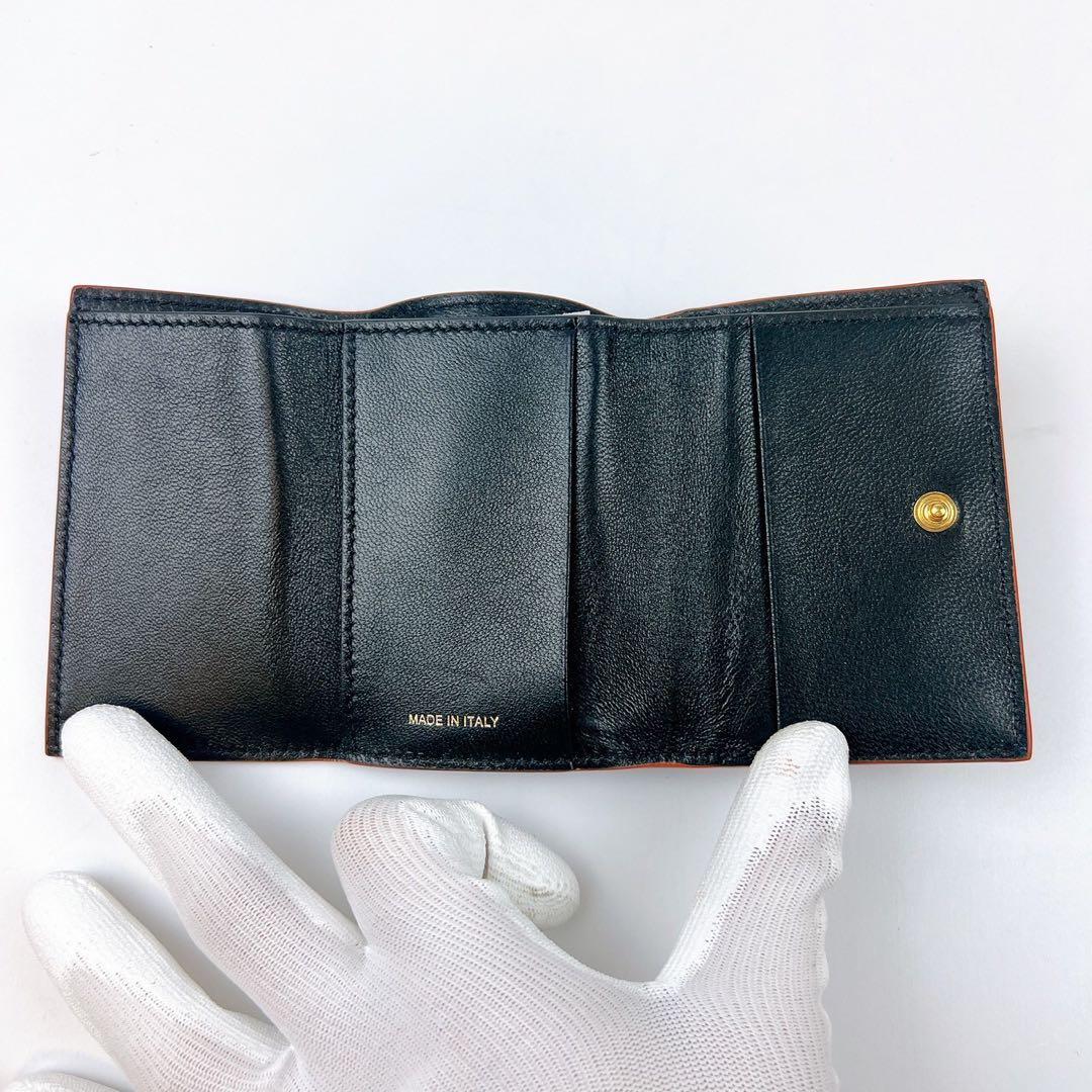 新品未使用✨ MARNI マルニ 三つ折り 折り財布 ネイビー ブルー レザー