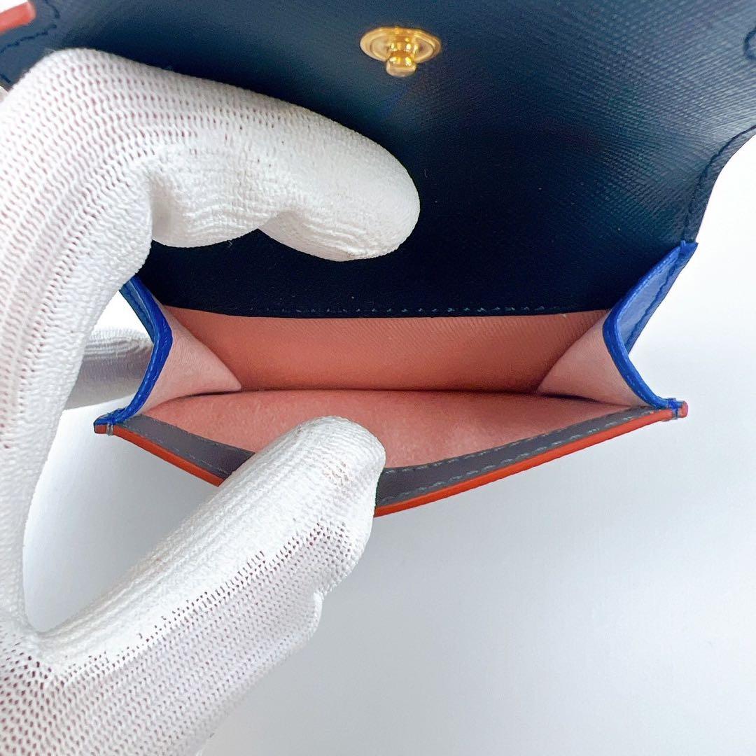 新品未使用✨ MARNI マルニ 三つ折り 折り財布 ネイビー ブルー レザー