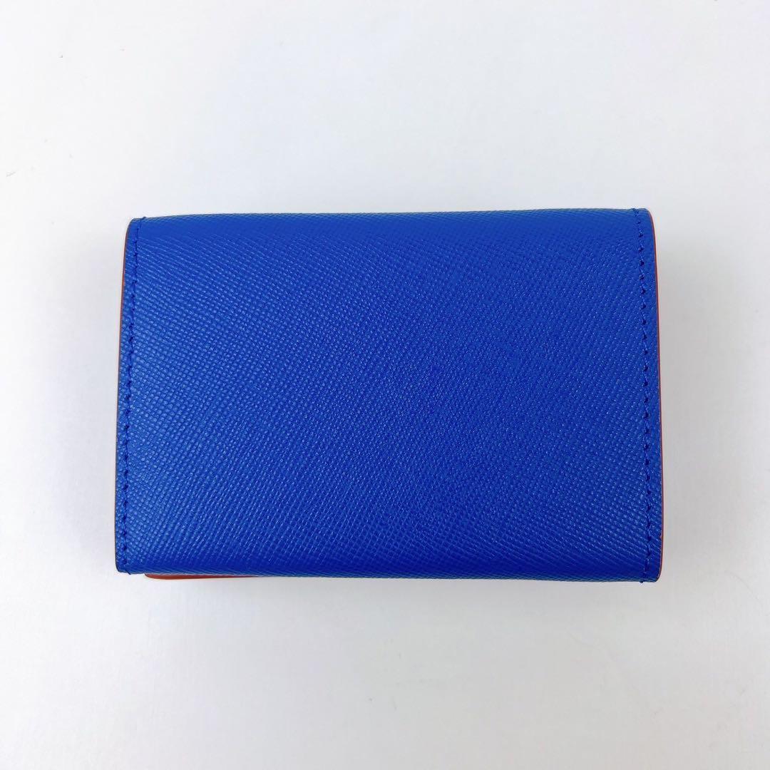 新品未使用✨ MARNI マルニ 三つ折り 折り財布 ネイビー ブルー レザー
