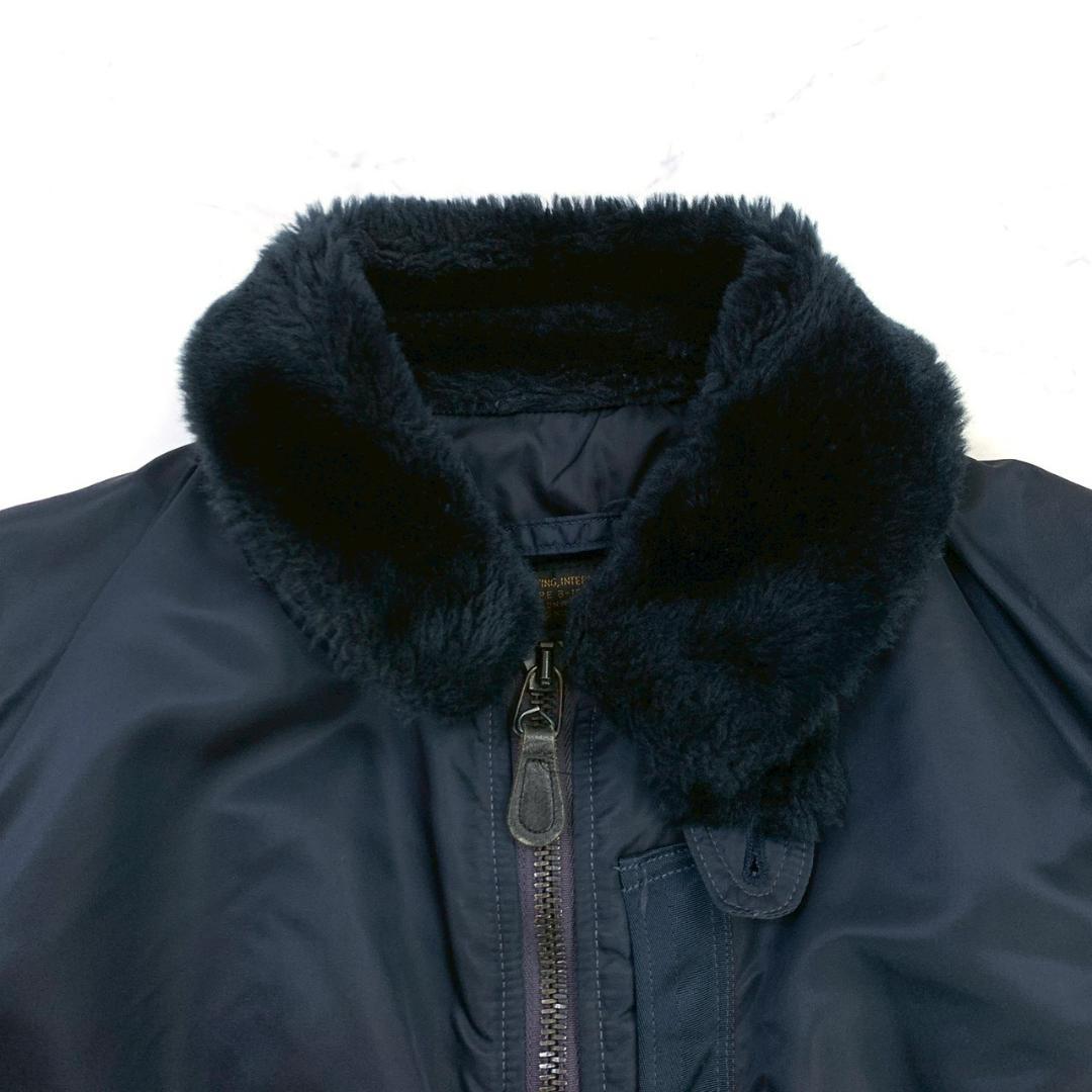 50s復刻★ USA製 ALPHA B-15C ネイビー 38　E018