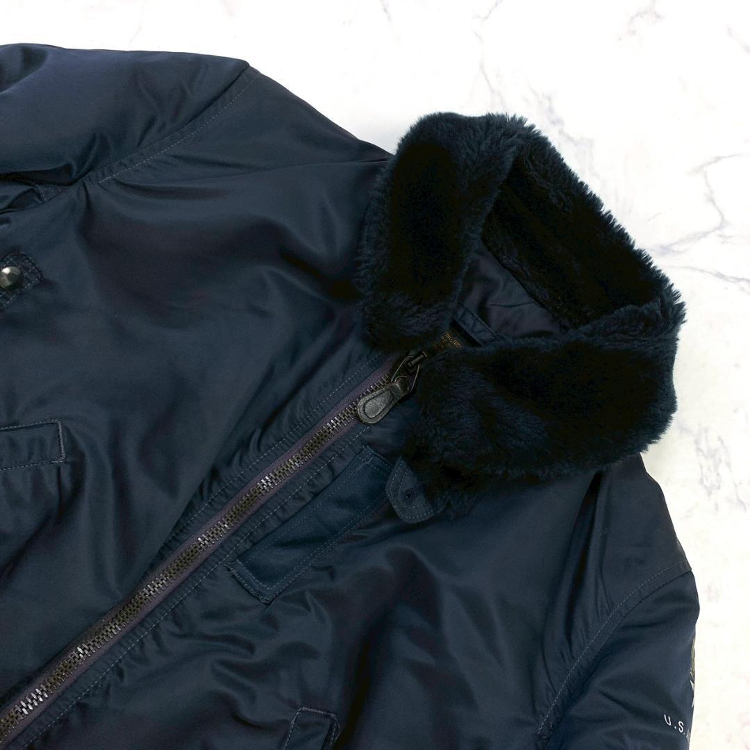 50s復刻★ USA製 ALPHA B-15C ネイビー 38　E018