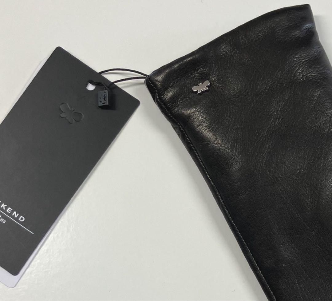 マックスマーラ ラムレザーグローブ ブラック