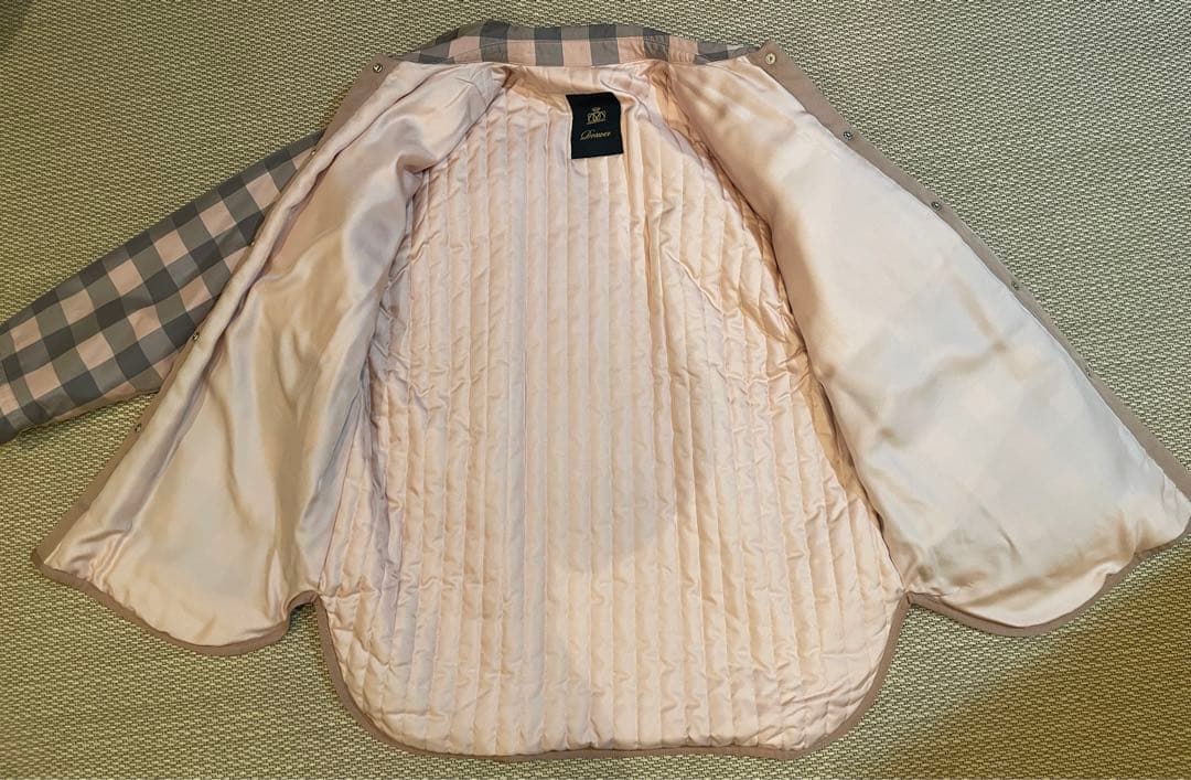 うさぎDrawer ドゥロワー ブロック チェック パディング ジャケット