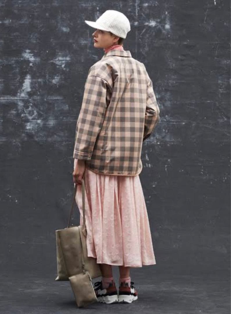 うさぎDrawer ドゥロワー ブロック チェック パディング ジャケット