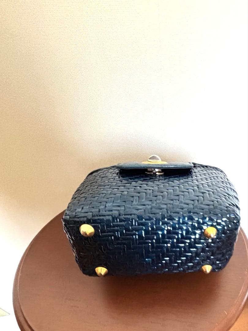 ☆capafカゴバック handmade in ITALY ネイビー