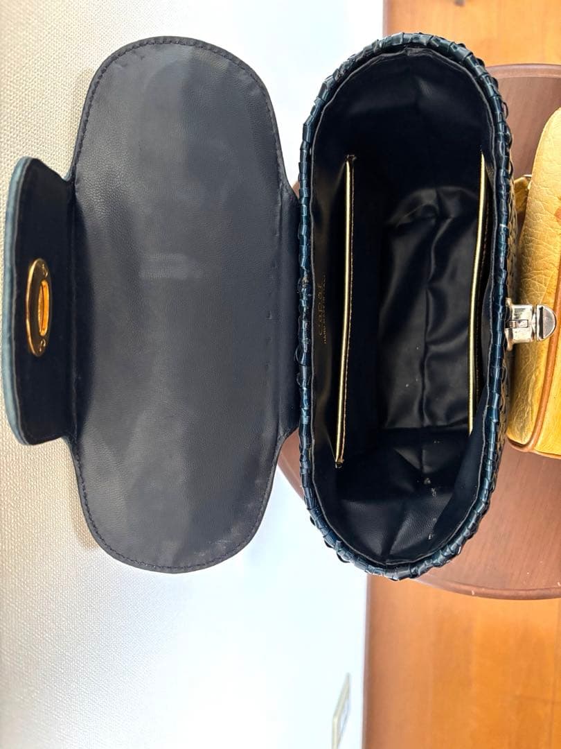 ☆capafカゴバック handmade in ITALY ネイビー