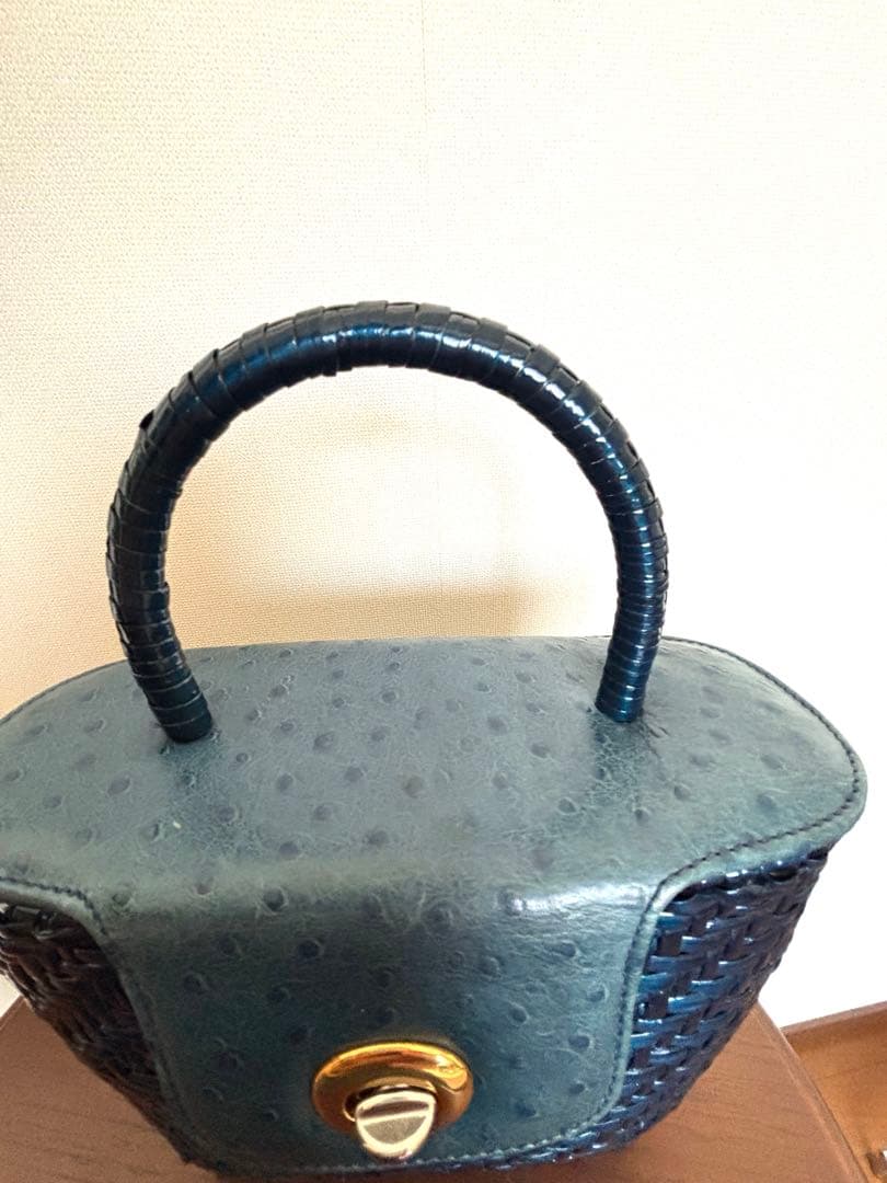 ☆capafカゴバック handmade in ITALY ネイビー