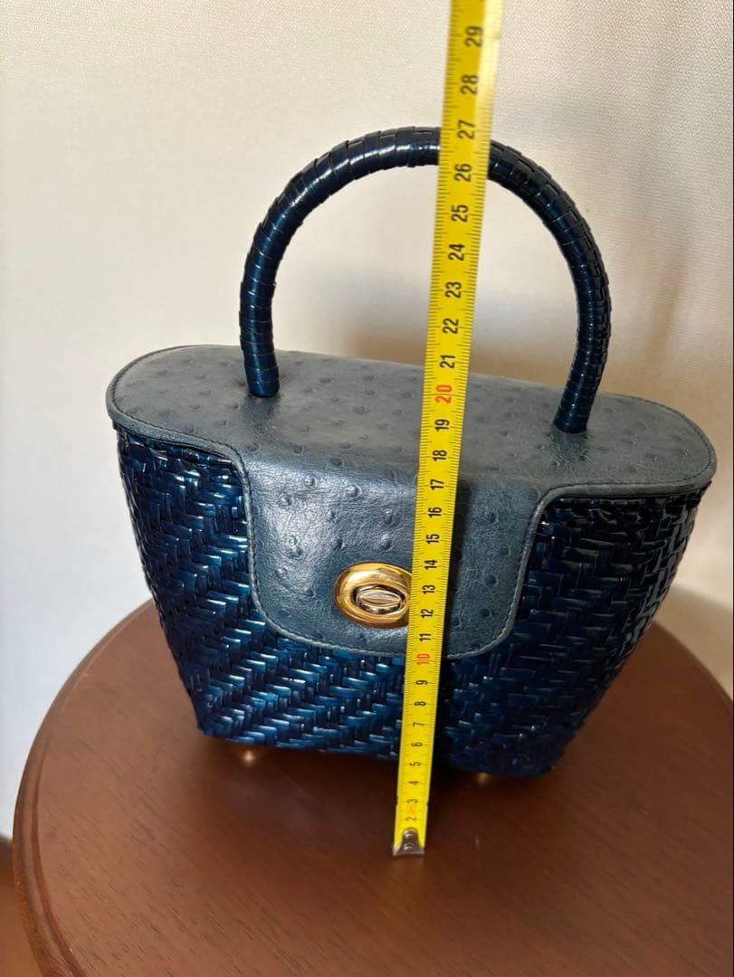 ☆capafカゴバック handmade in ITALY ネイビー