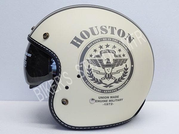 セール価格！　HTVH-2021　ジェットヘルメット　アイボリーガンメタブラック