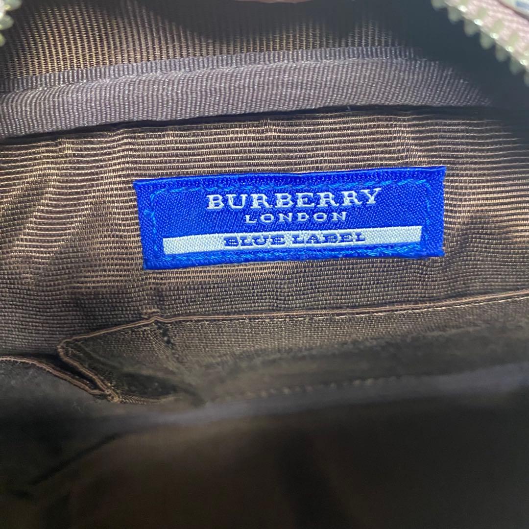 BURBERRYBLUELABEL ショルダーバッグ チェック ピンク ブラウン