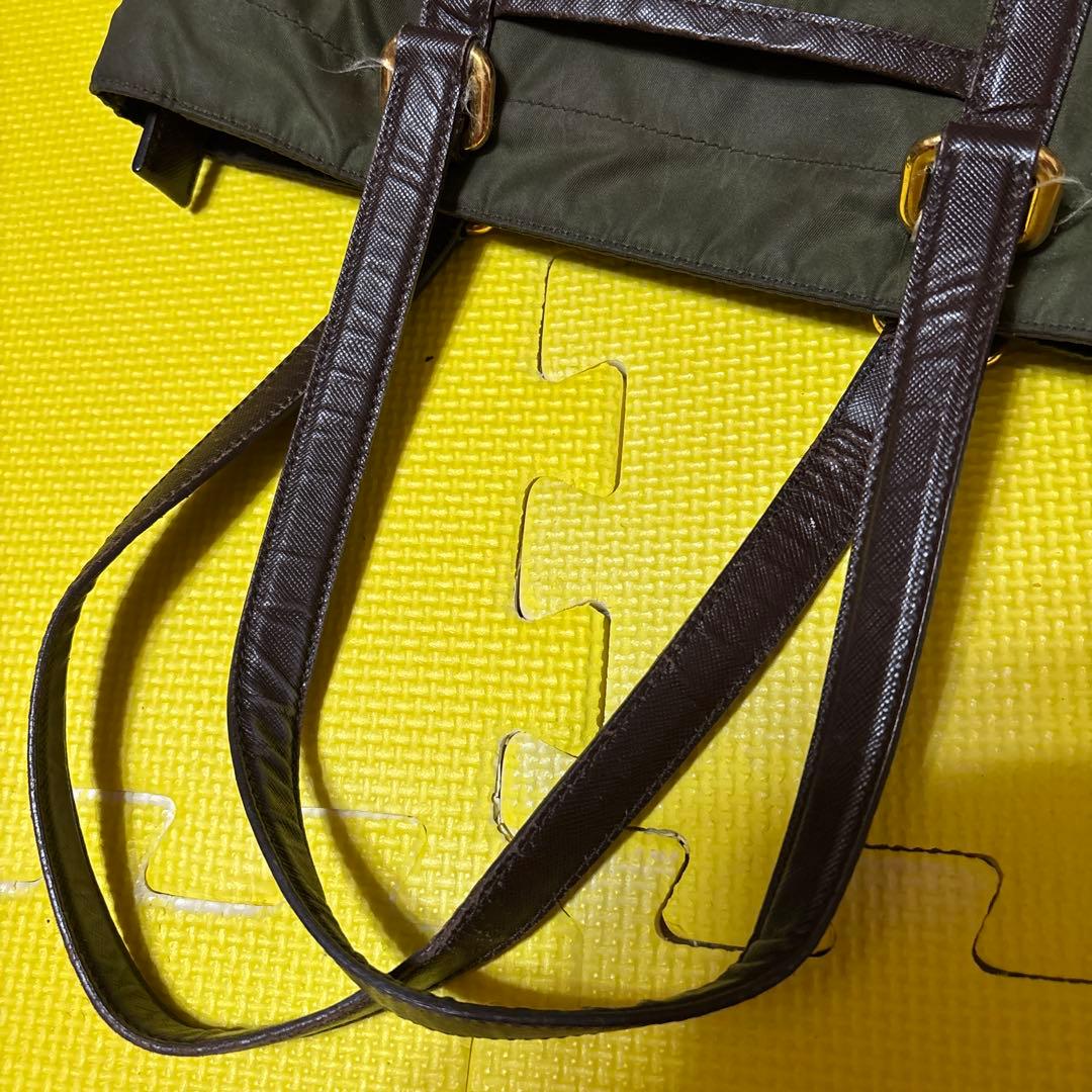 PRADA オリーブグリーン トートバッグ