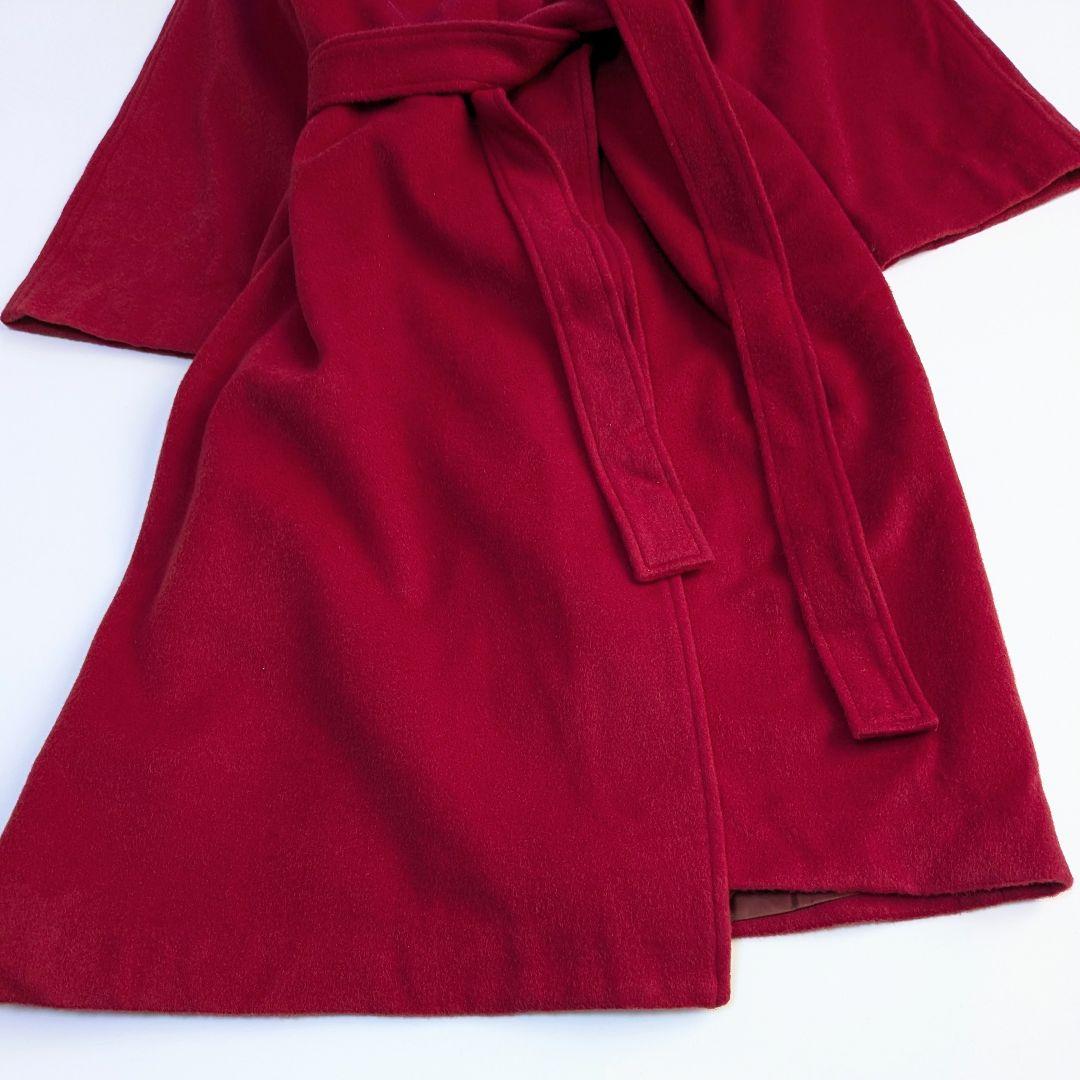 未使用、タグ付き バーバリーロンドン ガウンコート L ベルト 赤 ホース刺繍