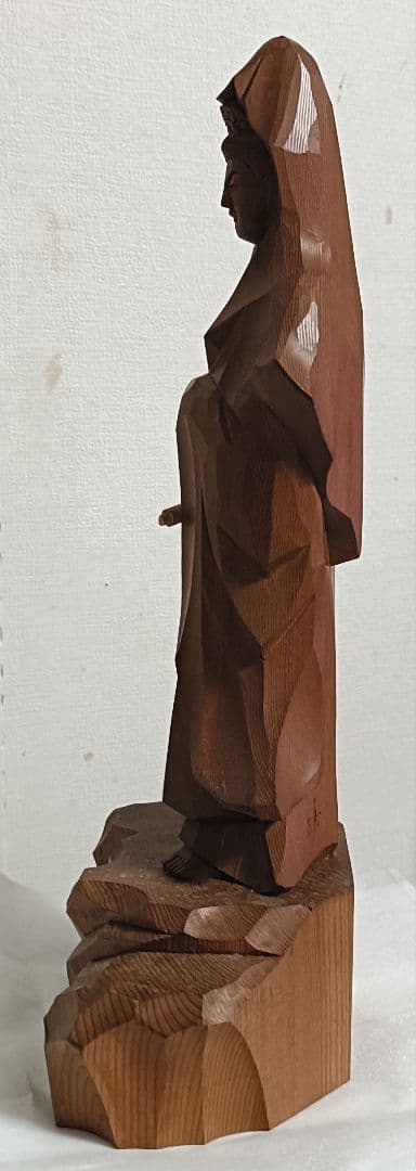 功作 木彫観音立像