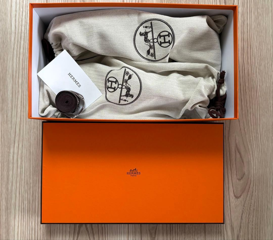 新品未使用【HERMES】モカシン パリ レザー ローファー ネイビー 42.5