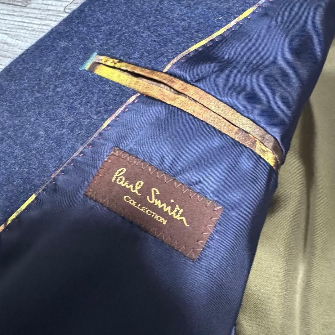 未使用タグ付 ポールスミスコレクション 裏地花柄 ウール地 ジャケット 本切羽