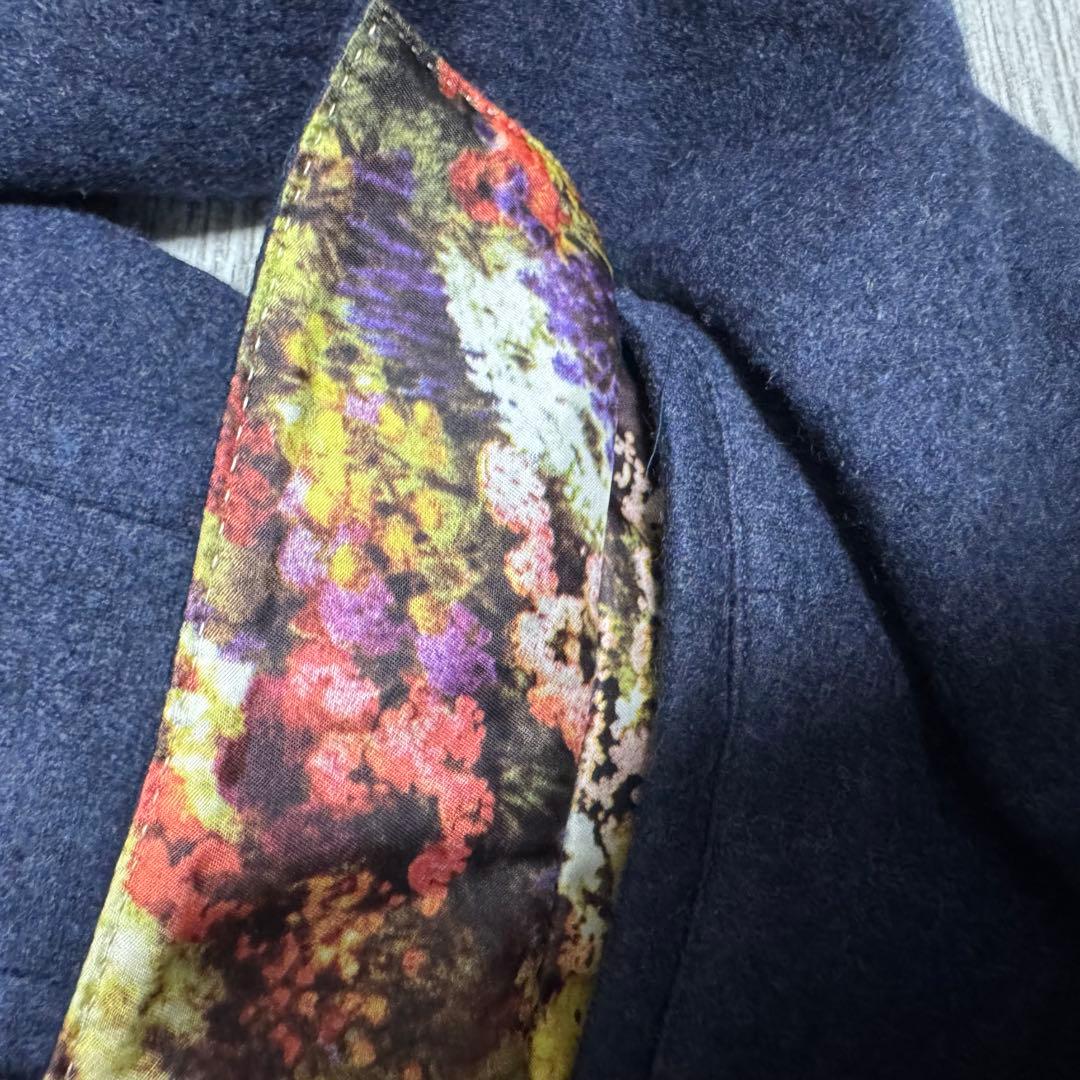 未使用タグ付 ポールスミスコレクション 裏地花柄 ウール地 ジャケット 本切羽