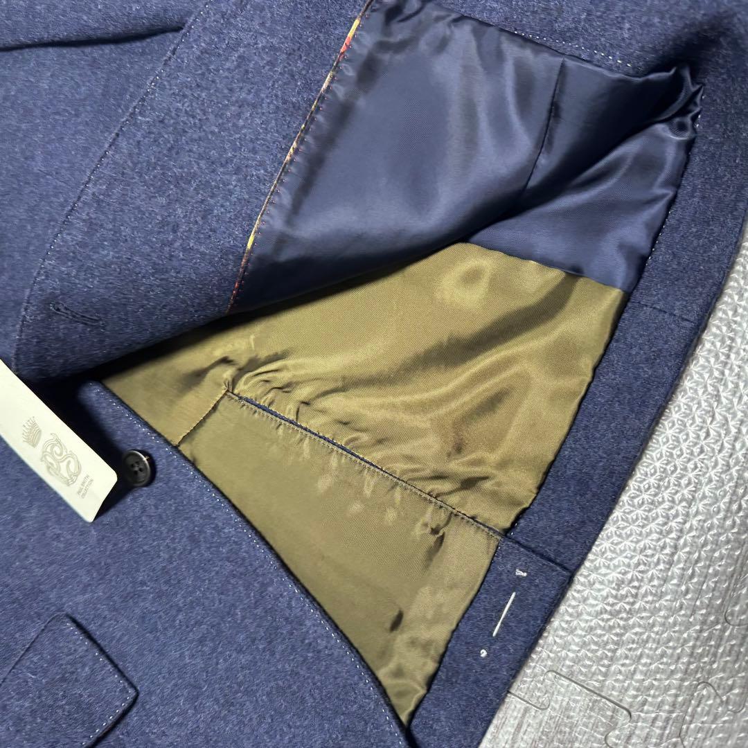 未使用タグ付 ポールスミスコレクション 裏地花柄 ウール地 ジャケット 本切羽