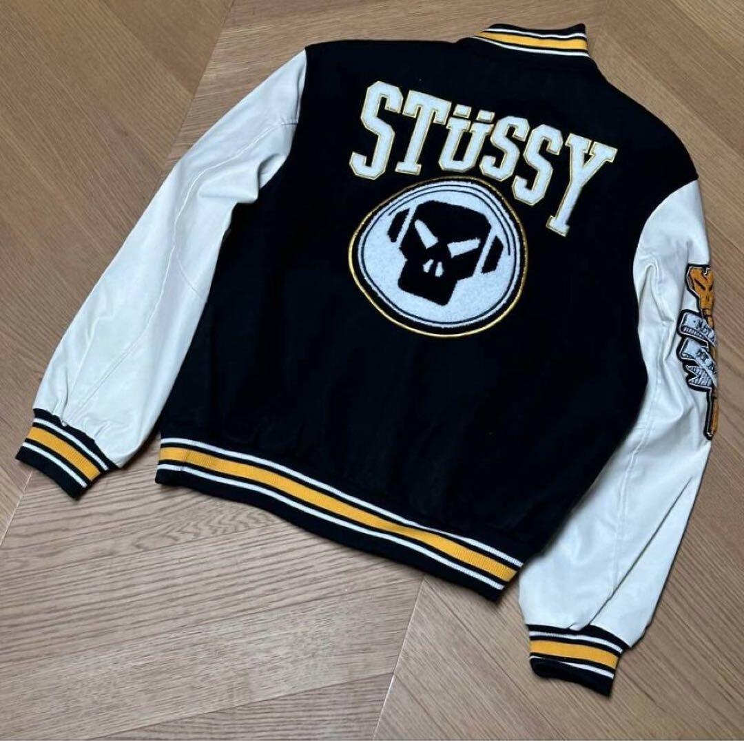 STÜSSY スタジャン ブラック/ホワイト 30 周年。最終値下げ