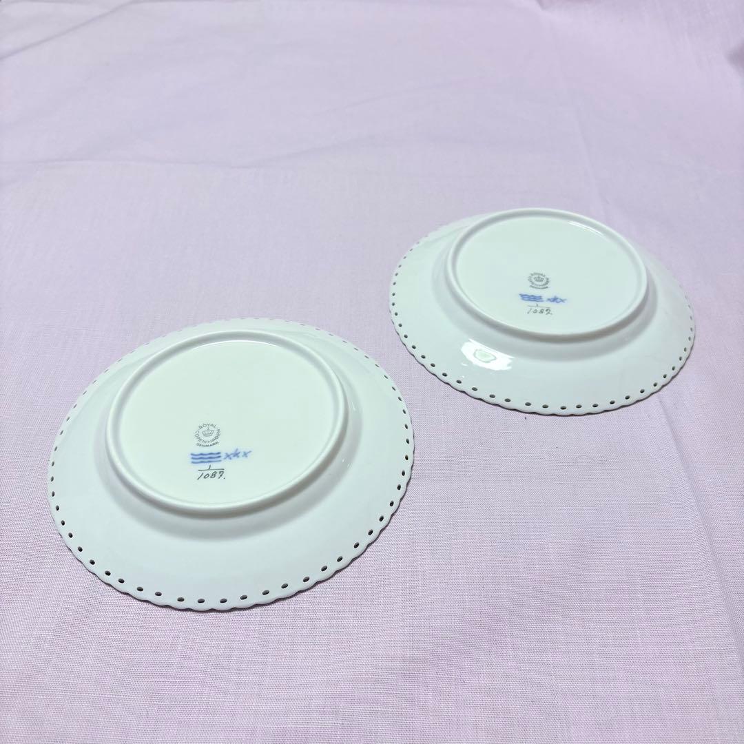 ロイヤルコペンハーゲン ブルーフルーテッド フルレース 17cm 2枚 未使用