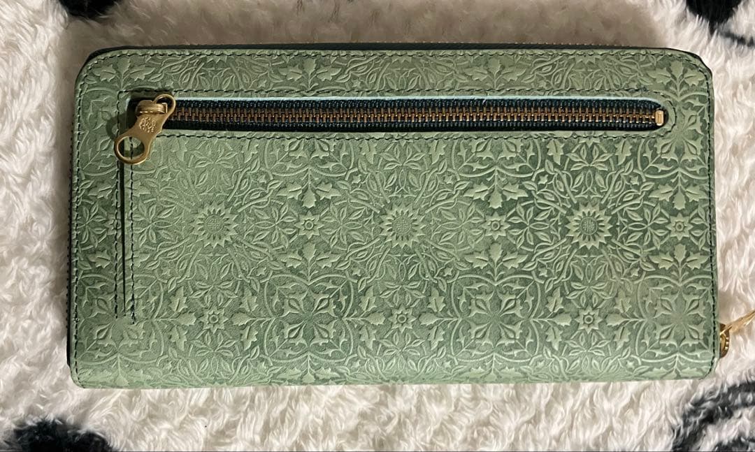 新品 HIRAMEKI 長財布 ラウンドファスナー ウイリアムモリス エンボス